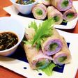 水菜の豚巻き 柚子胡椒ポン酢
