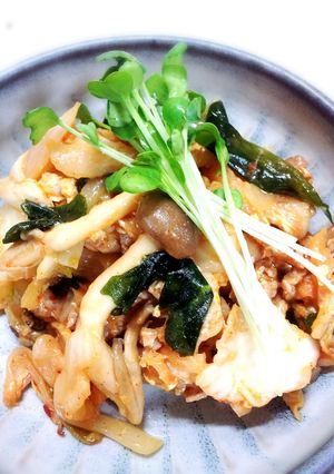 切り干し大根とワカメの豚キムチ-レシピのメイン写真