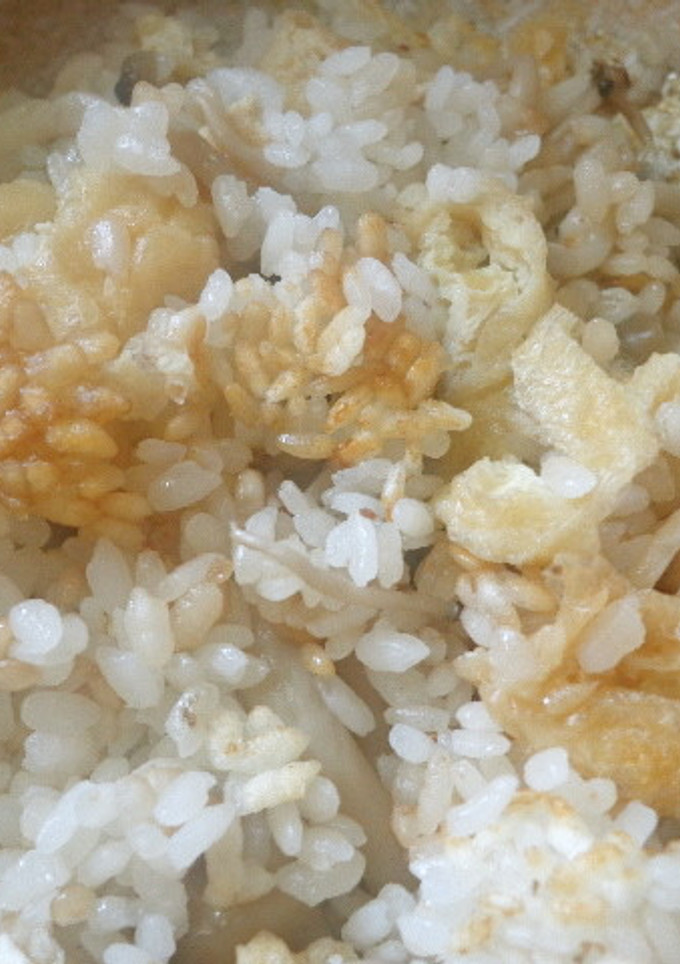 最速の油揚げときのこの炊き込みご飯-レシピのメイン写真