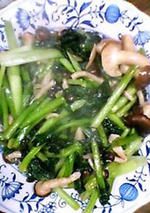 ターツァイとしめじの炒め煮-レシピのメイン写真