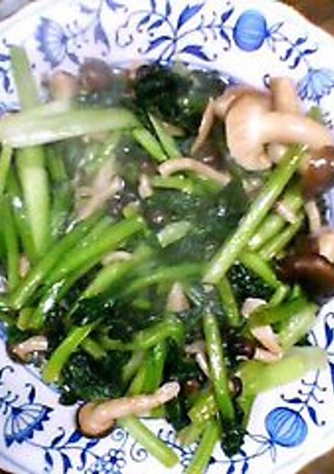 ターツァイとしめじの炒め煮-レシピのメイン写真