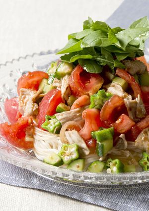 夏野菜とトマトの冷製素麺-レシピのメイン写真