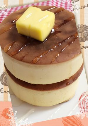 100均セリアの型で♪厚焼きホットケーキ-レシピのメイン写真