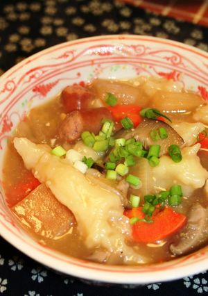 ●大分名物●あったかだんご汁（すいとん）-レシピのメイン写真