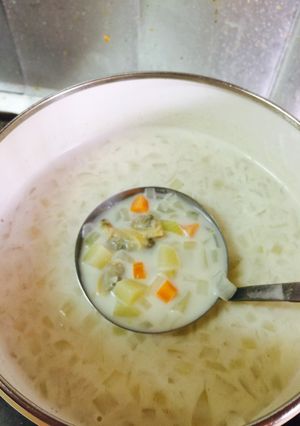 調味料二つ 簡単クラムチャウダー-レシピのメイン写真
