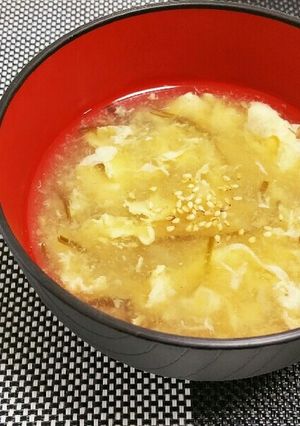 ネギ嫌いのためのネギたっぷりかきたま汁-レシピのメイン写真