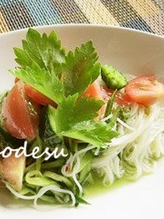 夏野菜のイタリアンそうめん☆簡単-レシピのメイン写真