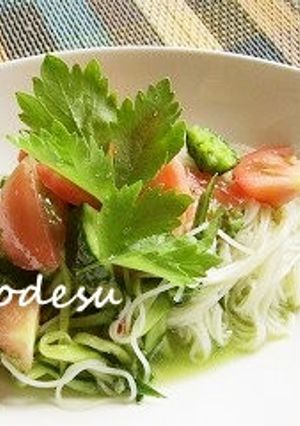 夏野菜のイタリアンそうめん☆簡単-レシピのメイン写真