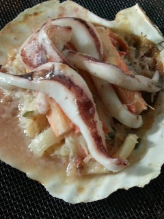 イカ塩辛と紅ズワイの海鮮焼き塩味・味噌味-レシピのメイン写真