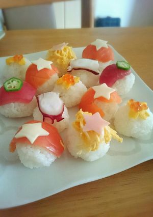 七夕手鞠寿司-レシピのメイン写真