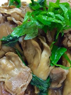 酢と醤油だけのさっぱりしそ豚バラ舞茸炒め-レシピのメイン写真