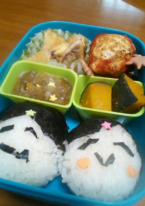 チビ夏の弁当*彦星織り姫おにぎり-レシピのメイン写真