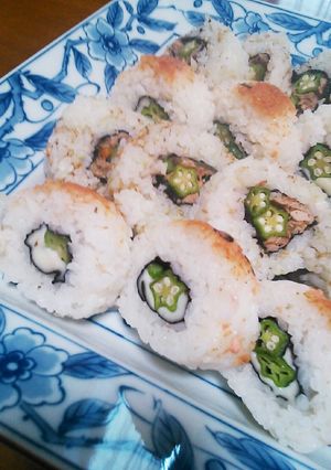 七夕に*少し豪華*逆さ海苔巻き-レシピのメイン写真
