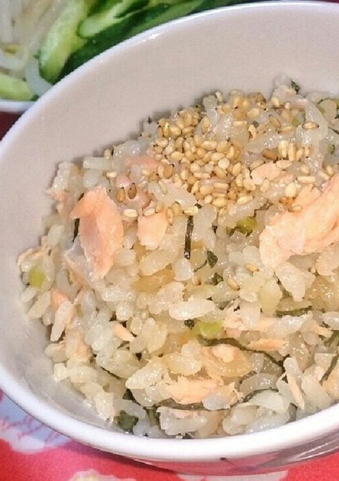 鮭と小松菜の炊き込みご飯-レシピのメイン写真