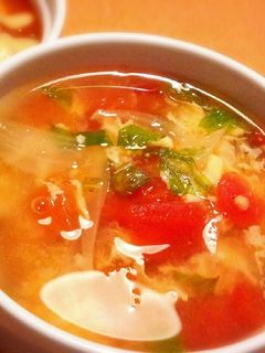 トマトの入った具だくさんスープ( ^^)-レシピのメイン写真
