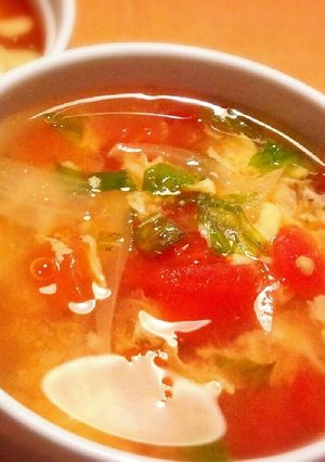 トマトの入った具だくさんスープ( ^^)-レシピのメイン写真