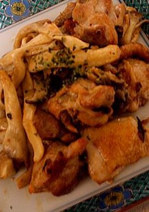 簡単ｄｅお洒落チキンとキノコネギ塩ソテー-レシピのメイン写真