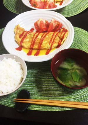 3行程で簡単！朝食に♪キャベツナオムレツ-レシピのメイン写真