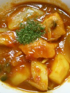 簡単!鶏肉と 野菜の トマトカレー煮込み-レシピのメイン写真