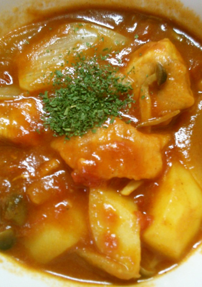 簡単！鶏肉と　野菜の　トマトカレー煮込み-レシピのメイン写真