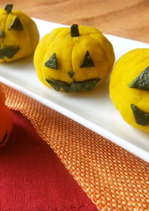 ハロウィン★かぼちゃのクリチ茶巾サラダ-レシピのメイン写真