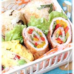 รูปของ お弁当に＊パプリカの彩り肉巻き＊