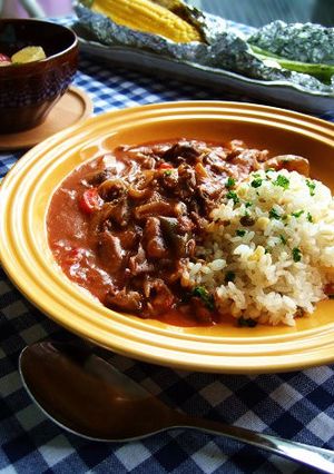 野菜スープでリメイク☆旨々ハヤシライス！-レシピのメイン写真