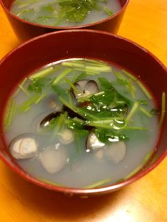 アサリと三つ葉のお吸い物-レシピのメイン写真