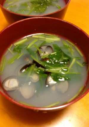 アサリと三つ葉のお吸い物-レシピのメイン写真