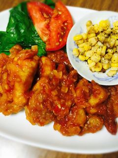 ボリューム満点!鶏モモ肉のチリソース炒め-レシピのメイン写真