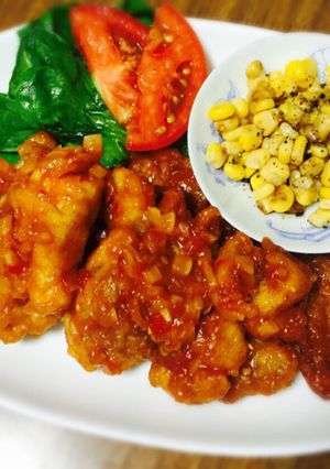 ボリューム満点！鶏モモ肉のチリソース炒め-レシピのメイン写真