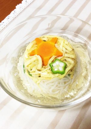 七夕に！ゼリー寄せ素麺-レシピのメイン写真