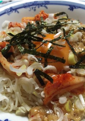 納豆キムチそうめん-レシピのメイン写真