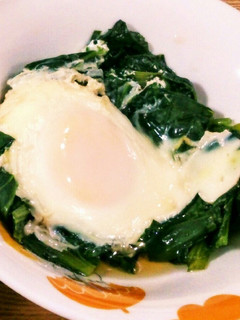 手抜きで即ウマ(^o^)青菜の玉子釣り-レシピのメイン写真