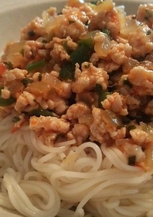 ガパオ風そうめん-レシピのメイン写真
