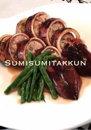 イカのフワフワ肉詰め☆インゲン添え♪-レシピのメイン写真
