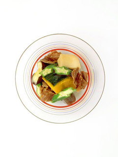 【ヘルシー】凍り豆腐と夏野菜の煮もの-レシピのメイン写真