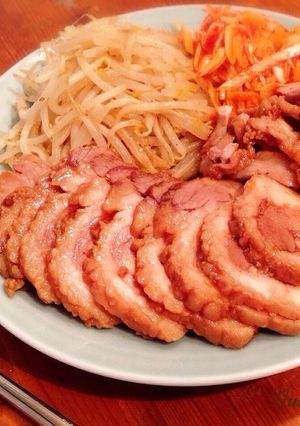 簡単付け合わせ〜炒めもやしナムルと辛ネギ-レシピのメイン写真