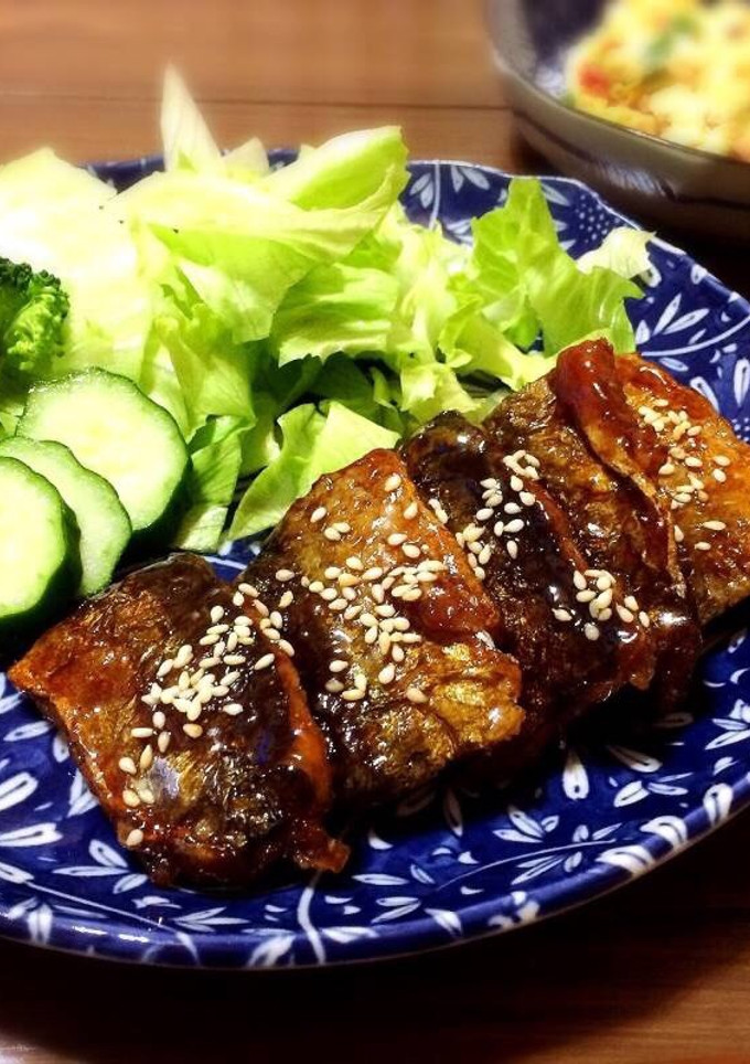 甘め給食風♡さんまの蒲焼き♪-レシピのメイン写真