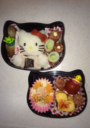 キティちゃん簡単キャラ弁-レシピのメイン写真