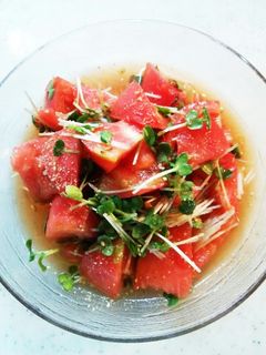 トマト甘酢サラダ(かいわれ~ごま油)-レシピのメイン写真