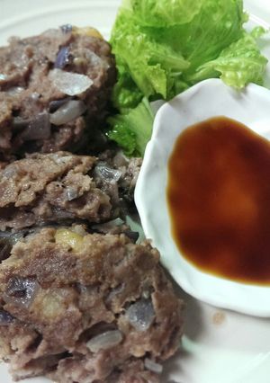 わふー♪紫玉ねぎハンバーグ-レシピのメイン写真