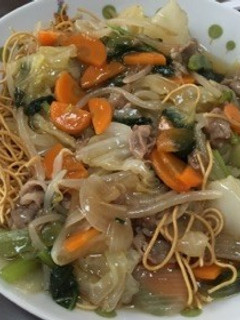 大学生の減塩かた焼きそば(皿うどん)-レシピのメイン写真