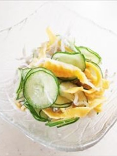 しらすとキュウリと卵の酢の物-レシピのメイン写真