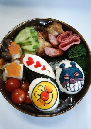 キャラ弁当アンパンマンとバイキンマン-レシピのメイン写真