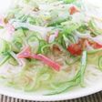 ザクザクネギとカニかまのあんかけそうめん