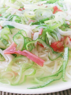 ザクザクネギとカニかまのあんかけそうめん-レシピのメイン写真