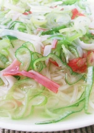 ザクザクネギとカニかまのあんかけそうめん-レシピのメイン写真
