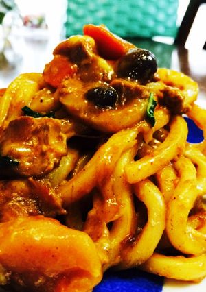 カレーをリメイク♡簡単チーズ焼うどん-レシピのメイン写真