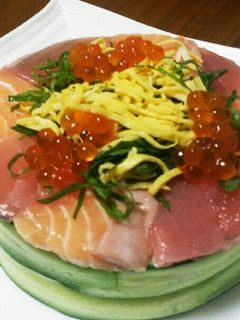 のせるだけ(*^^*)お寿司ケーキ-レシピのメイン写真